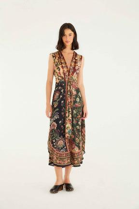 Winter Garden Mix Sleeveless Maxi Dress-Dresses-Farm Rio-Debs Boutique